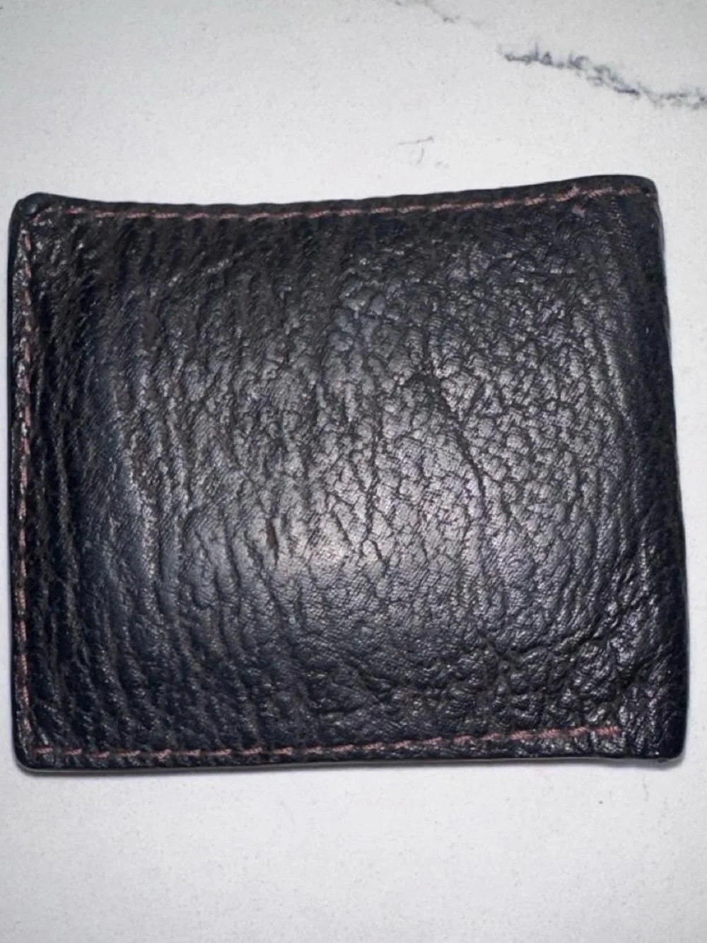 Genuine Shark Skin Black Bifold Wallet